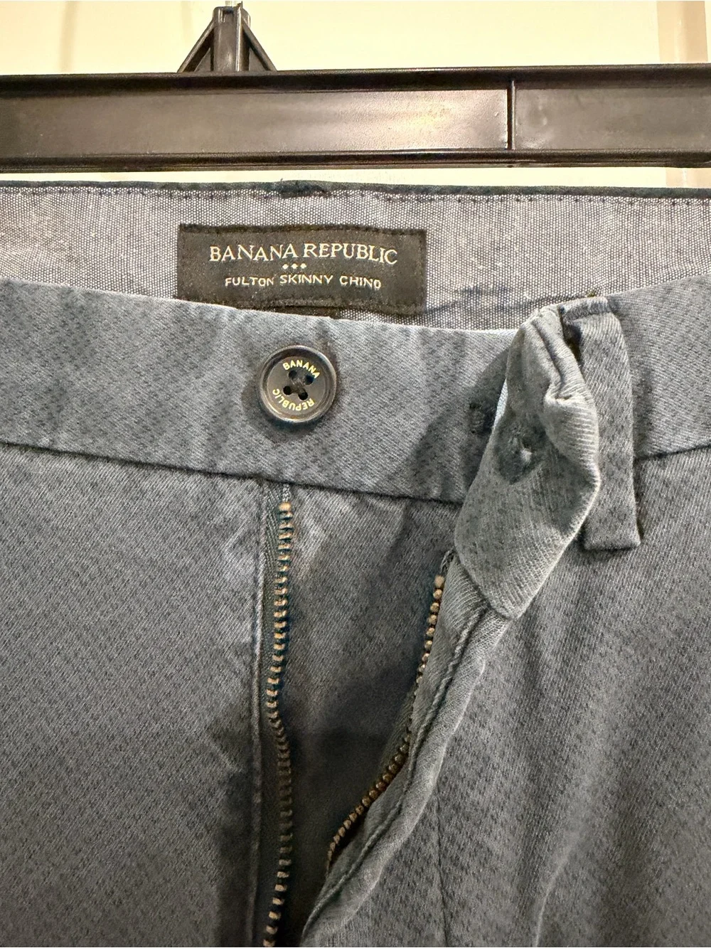 Banana Republic Men’s Slate Blue Textured Chino Pants 34x30